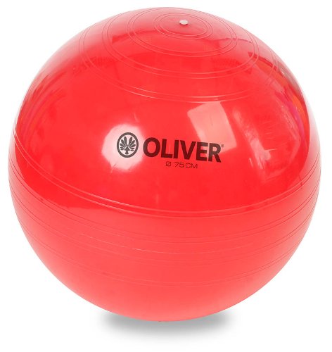 Oliver Gymnastikball Fitness Ball Physiotherapie Gymnastik Sitzball rot 75 cm