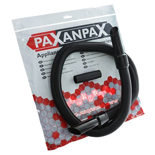 Paxanpax 35-UN-97 Universal-Verlängerungsschlauch für Staubsauger (32 mm kompatibel, dehnbar bis 6 m), Schwarz