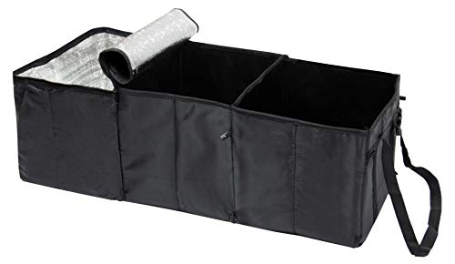 ZOLLNER24 Kofferraum Organizer mit Tragegriff und Kühlfach, 30x31x86 cm, schwarz