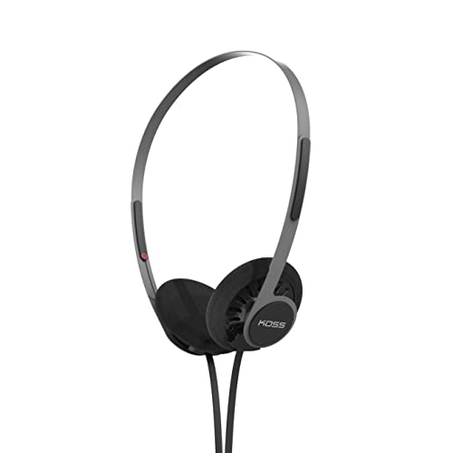 Koss KPH40 Utility On-Ear-Kopfhörer, abnehmbares austauschbares Kabelsystem, Retro-Stil, ultraleichtes Design (Stealth Black)