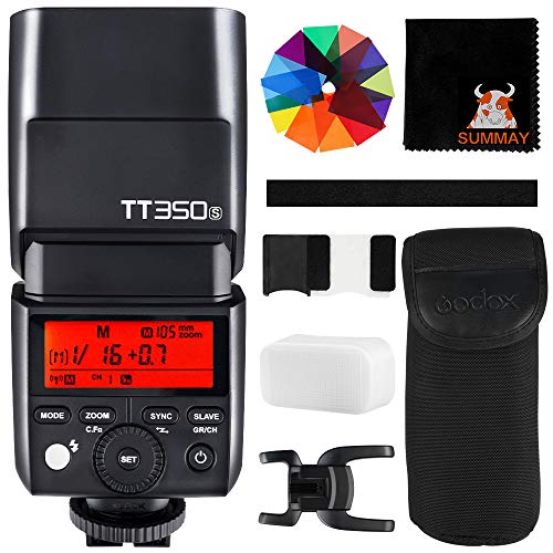 GODOX TT350S Speedlite Blitzgerät 2,4G HSS 1/8000s GN36 TTL Blitz Kamerablitz für Sony DSLR Mirrorless Kamera a7RII a7R a7RIII a7R3 a58 a99 ILCE6000L (TT350-S)