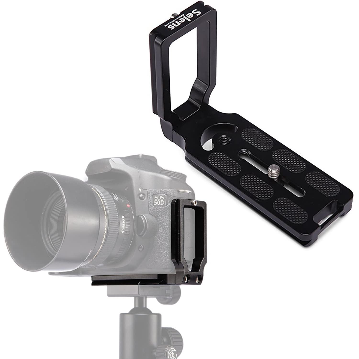 Selens L- M Alleigmein L-förmigen Schnellwechselplatte Halterung mit 1/4’’ Schraube für Canon Nikon Sony Kameras