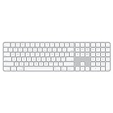 Apple Magic Keyboard mit Touch ID und Ziffernblock: Bluetooth, wiederaufladbar. Kompatibel mit Mac Computern Chip; Englisch (USA), Weiße Tasten
