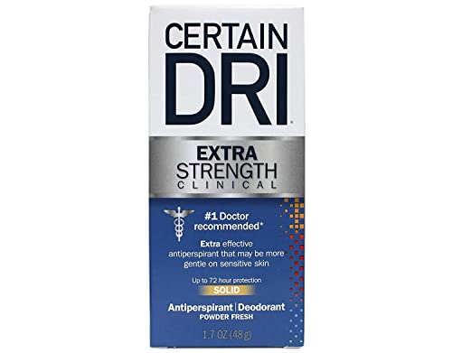 Certain Dri Antitranspirant Deodorant | Extra Strength Clinical | All Day Schutz vor Geruch und Schwitzen | feste | 1,7 Unzen