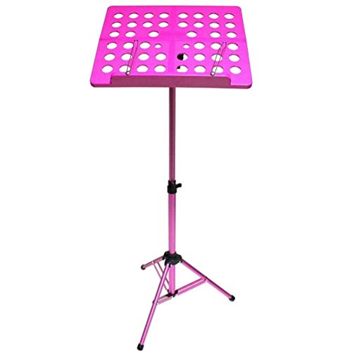 Ultra breiter Notenständer, tragbarer Metallständer mit Tragetasche, geeignet für Musikinstrumente und Notenblätter, Rose