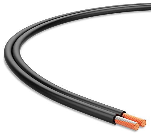 Audibax BSAP20 Schwarz Silber | Parallel Elektrische Kabel Lautsprecher | Coil Cable 20 Meter Red | Robuste | Treiber Interne Made in Kupfer OFC | perfekte Leitfähigkeit