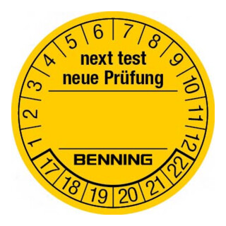 BENNING Prüfplaketten D30mm RL