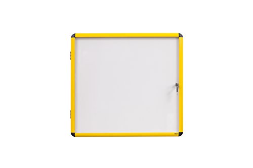 Bi-Office Schaukasten Ultrabrite - 1 x A4 - magnetisch, mit gelber Alurahmen