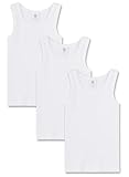 Sanetta Jungen-Unterhemd (Dreierpack) | Hochwertiges und nachhaltiges Unterhemd für Jungen aus Bio-Baumwolle. Inhalt: 3er Set Unterwäsche für Jungen 140