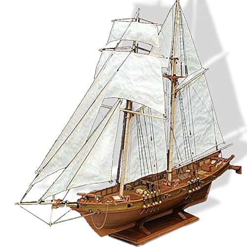 Wasserfahrzeug-Modellbausätze Model Schiff Zusammenbau Von Bausätzen Schiffsmodell Holzsegelboot Spielzeug Segelmodell Zusammengebauter 1:100 Holzbausatz Diy