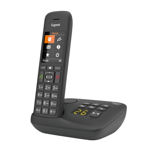 Gigaset C575A DECT- Schnurlostelefon mit Anrufbeantworter für Komfortables Telefonieren Made in Germany - mit großer Nummernanzeige, Farbdisplay und Leichter Bedienbarkeit, schwarz