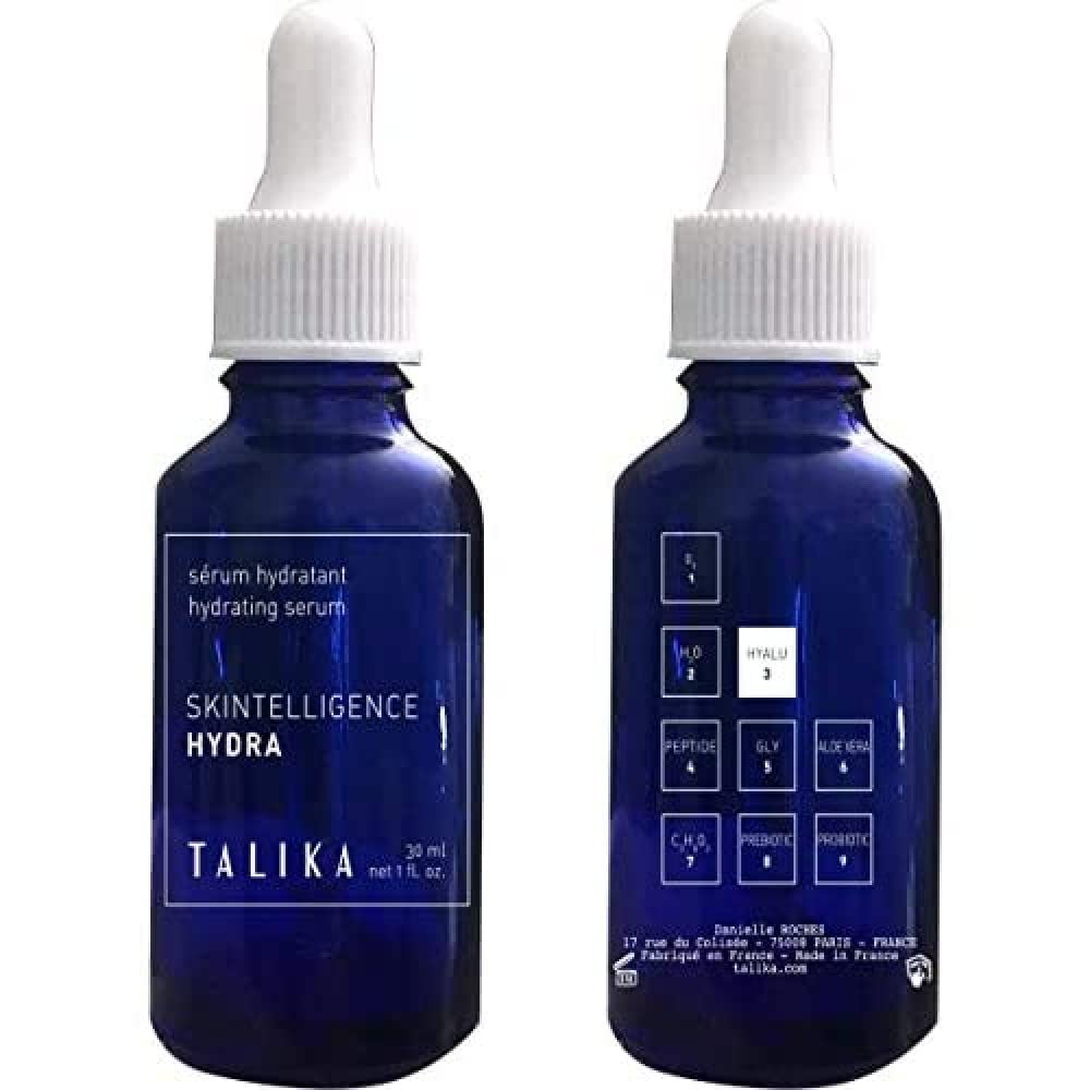 Talika Skintelligence Hydra Hydrating Serum Feuchtigkeitsspendendes Serum Gesicht - Leichtes, Regenerierendes Hyaluron Serum für einen Strahlenden Teint - Alle Hauttypen - 30 ml Flasche