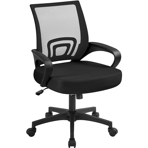 Yaheetech Bürostuhl Schreibtischstuhl Chefsessel ergonomischer Drehstuhl mit Mesh Netz Wippfunktion