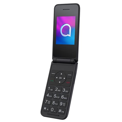 Alcatel 3082 4G - Benutzerfreundliches Handy mit Deckel, Ladestation und 1380 mAh Akku, 1 MP Kamera mit Blitz, große Tasten, Bluetooth, Grau [ES/PT-Version]