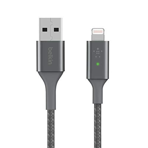 Belkin Boost Charge Smart LED-Kabel mit USB-A auf Lightning 1,2 m, Grau