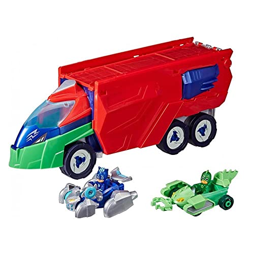 PJ Masks PJ Späher mit Fahrzeugstarter, Vorschulspielzeug, umbaubarer PJ Späher Fahrzeug-Spielset, für Kids ab 3 Jahren