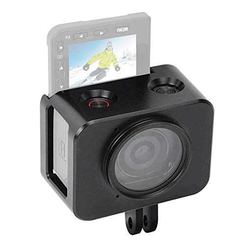 Hopcd Kameraschutzkäfig Kamerahäusekäfig aus Aluminiumlegierung für Sony RX0 II mit 37-mm-UV-Filterlinse und -haube und Hintertür