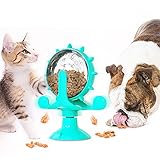 HUYA Windmühle Hundespielzeug Automatische Zuführung Katze Liefert Necken Katzen, die Futter Auslaufen Kauspielzeug Ungiftiges Haustier-Puzzle-Futter Behandelt Leckereien Spielzeug,Blue