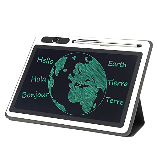 10-Zoll-LCD-Tablet-Handbemalungswerkzeug für elektronische Notizblöcke Garantierte Qualität High-Tech-Laminiertechnologie für tägliche(Black (with leather case))