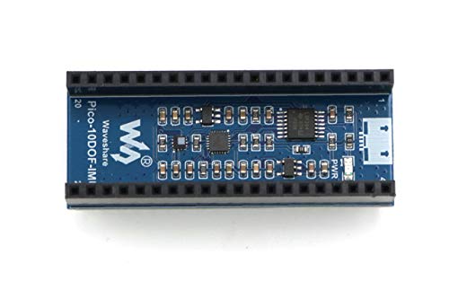Coolwell Waveshare 10-DOF IMU Sensor Module for Raspberry Pi Pico, Onboard ICM20948 9-Axis Motion Sensor and LPS22HB Chip Stackable Header Design