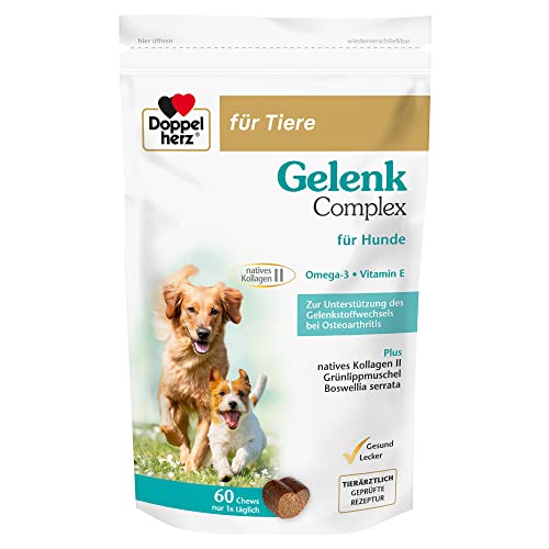 Doppelherz Gelenk Complex für Hunde – Zur Unterstützung des Gelenkstoffwechsels bei Osteoarthrose – 60 Chews