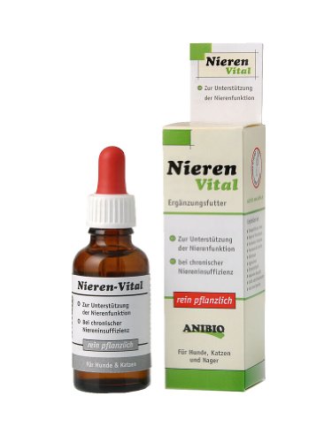 Anibio Nieren-Vital 30 ml (Tropfen) Ergänzungsfutter für Hunde und Katzen, 1er Pack (1 x 0.03 l)