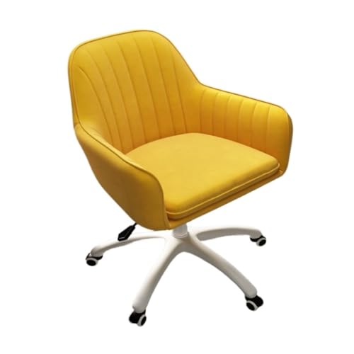 WSSDMFF BüRostüHle Praktischer Bürostuhl, Bequemer Sitzender Computerstuhl, Heimkonferenzstuhl, Rückenlehne, Arbeitsliftstuhl BüRostuhl (Color : Yellow, Size : A)