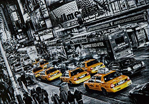 WALPLUS WZ00116 Wandbild New York Cabs, Vinyl, Mehrfarbig, 7,5 x 93,5 x 7,5 cm