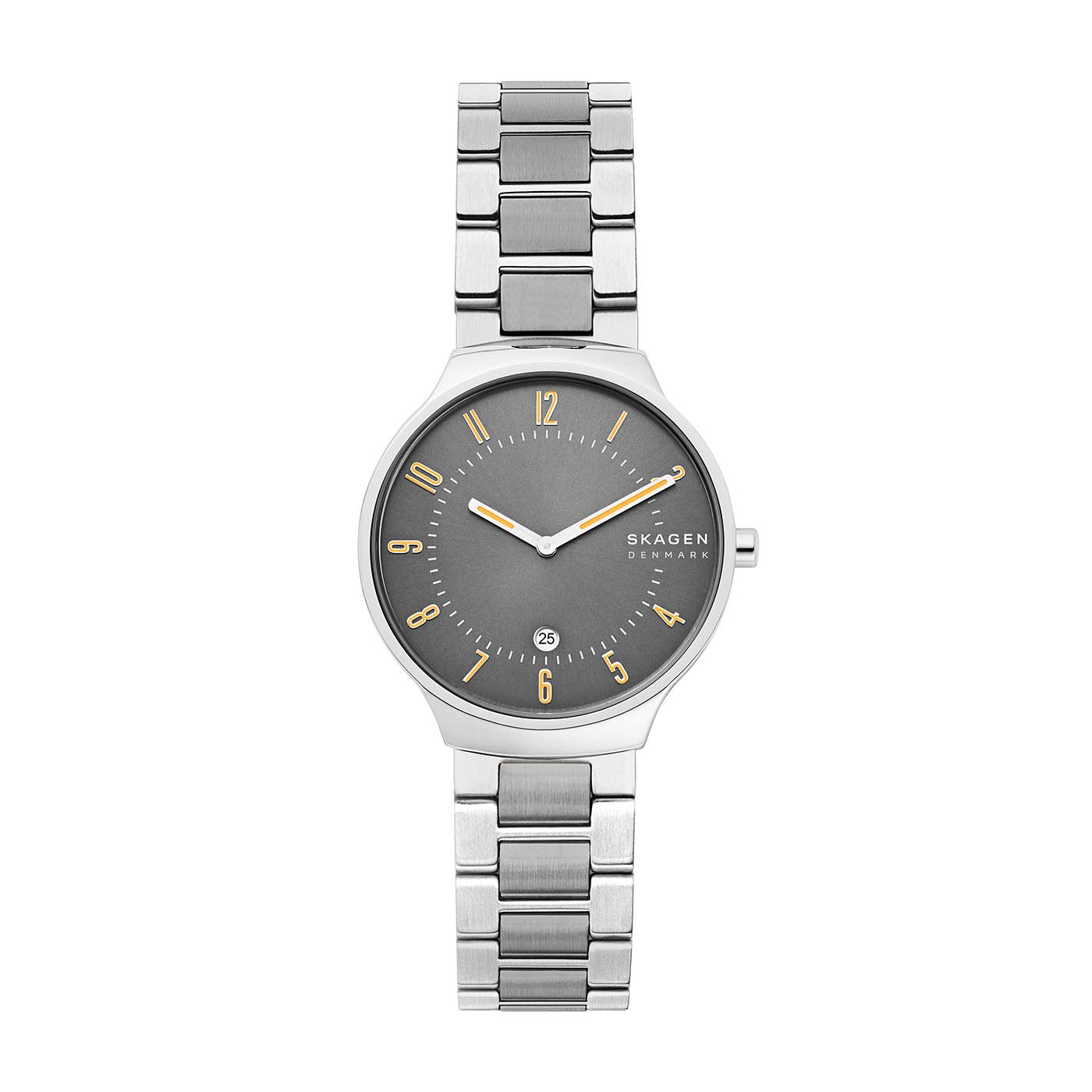 Skagen Herren Analog Quarz Uhr mit Edelstahl Armband SKW6523
