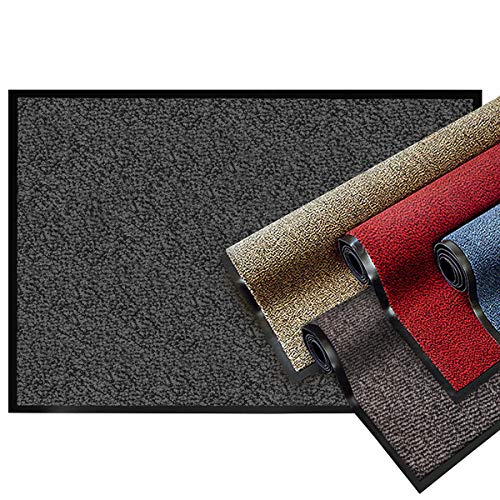 casa pura® Premium Fußmatte | Sauberlaufmatte für Eingangsbereiche | Fußabtreter mit Testnote 1,7 | Schmutzfangmatte in 8 Größen als Türvorleger innen und außen | rot - meliert | 120x300cm