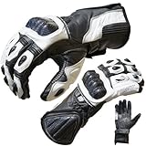 PROANTI Motorradhandschuhe Pro Racing Motorrad Leder Handschuhe Größe L