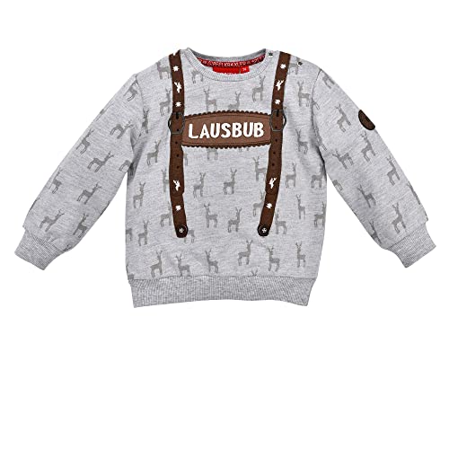 Sweatshirt Lausbub Baby- & Kinder-Sweatshirt Langarm Grey-Melange, Gr. 92