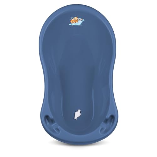 Babykajo Baby Badewanne mit Stöpsel – Baby Wanne aus BPA freiem Plastik und 86 cm Länge