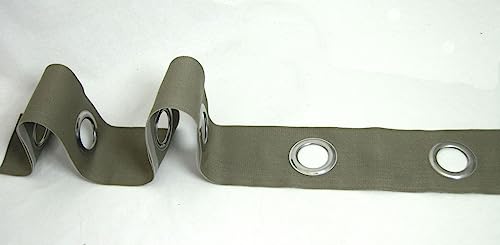 Gardinen Ösenband - zum annähen, Gardinenband, Gardinenzubehör (100 mm, Schlamm) - 2 Meter