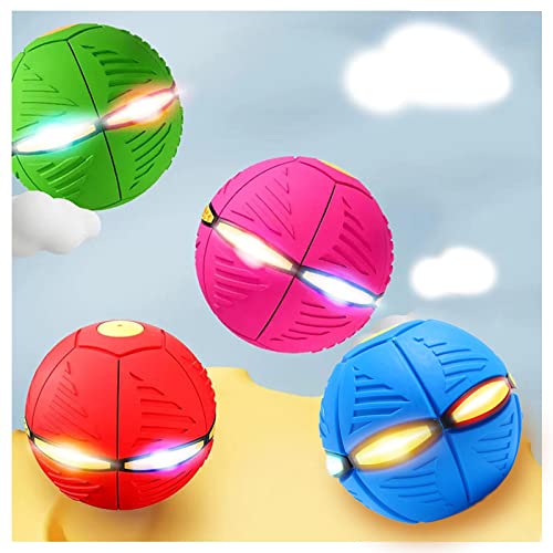 JUJNE Pet Toy Flying Saucer Ball, Ball Hundespielzeug Kreative Dekomprimierung Welpenspielzeug, Langlebige HundebäLle FüR Kleine MittelgroßE Hunde,4PCS