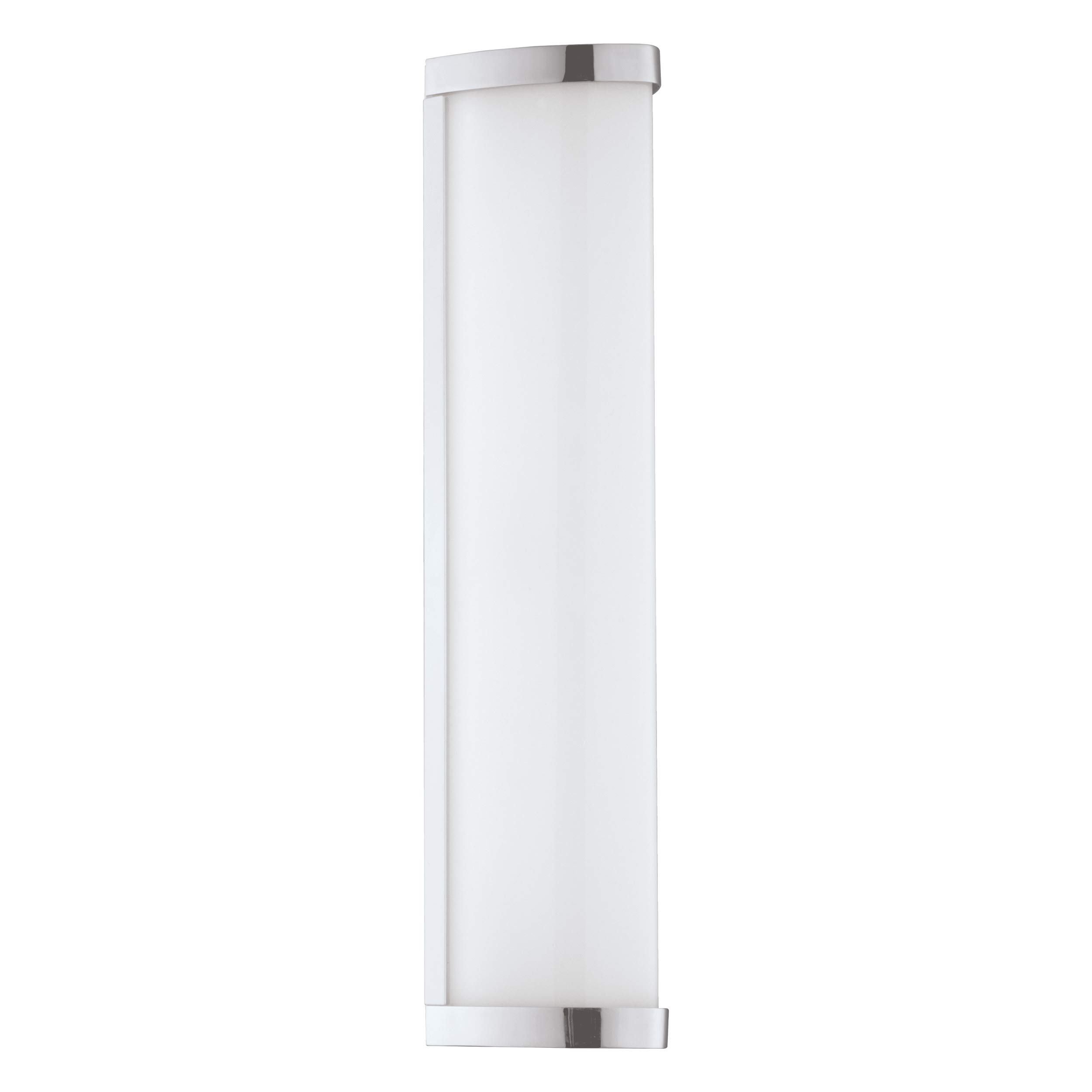 EGLO LED Wandlampe Gita 2, Spiegelleuchte aus aus Metall-Guss in Chrom und Kunststoff in Weiß, Badezimmer Lampe, LED Feuchtraumleuchte neutralweiß, IP44, L 35 cm