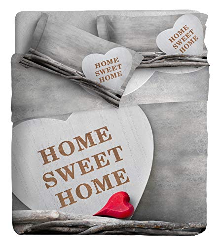 Fine-Art Bettwäsche-Set für Doppelbett, Motiv: Sweet Home