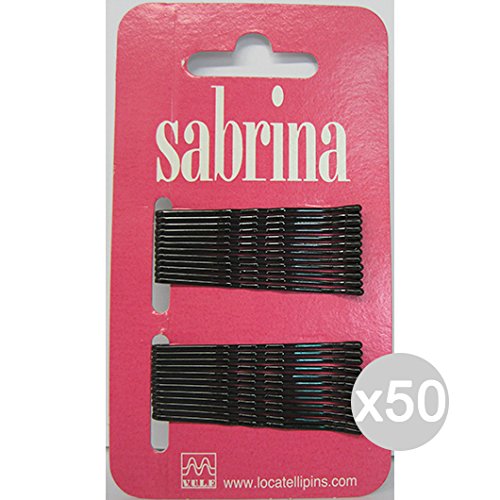 Set 50 Sabrina 24 cm Haarnadeln.5 Schwarz 166 gewellt Zubehör für Haar
