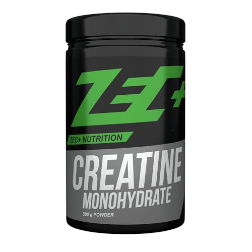 ZEC+ Creatin Monohydrat Pulver - 500 g reines Kreatinpulver geschmacksneutral, Kreatin Pulver für intensives Krafttraining & Bodybuilding, MADE IN GERMANY