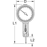 KS TOOLS Präzisions-Messuhr mit Nulleinstellung 0-0,8mm (300.0564)