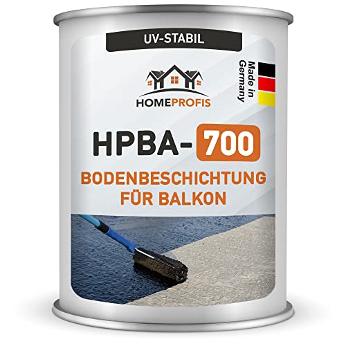 Home Profis® HPBA-700 seidenmatte UV-beständige 1K Bodenfarbe (12,5m²) für Balkon & Terrasse in RAL 7006 (Beigegrau) – Wasserdichte Bodenbeschichtung, Bodenlack für Außen, diffusionsgeschlossen