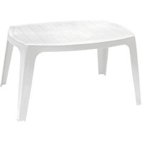 Stapelbarer ovaler Tisch, Made in Italy, 49x76x43 cm, weiße Farbe