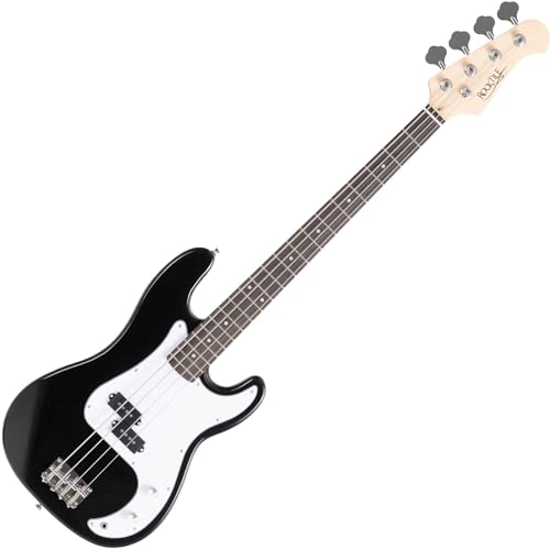 Rocktile Punsher Preci Style E-Bass (Bassgitarre, geteilter Tonabnehmer, 22 Bünde, Griffbrett in Rosewood Optik) schwarz