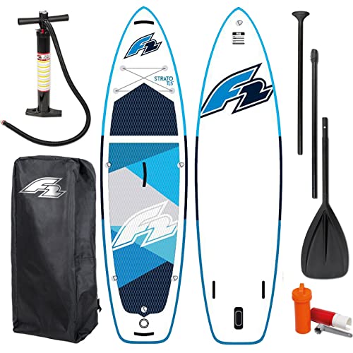 F2 Strato SUP | Turquise | Infatable | Aufblasbar | Stand Up Paddle Board | mit Tasche & Paddel & Pumpe Marke: F2 (10,5)