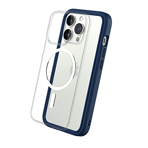RHINOSHIELD Modulares Case kompatibel mit MagSafe für [iPhone 13 Pro] | Mod NX - Überragender Magnet, Individuell anpassbare, strapazierfähige Schutzhülle 3.5M / 11ft Fallschut - Marineblau