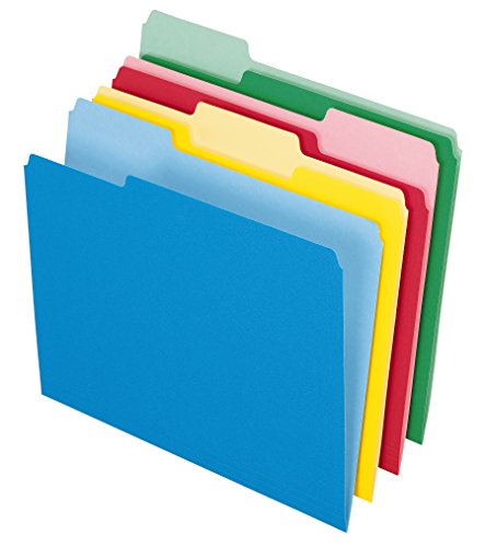 Pendaflex 82300 farbige Aktenordner, 1/3 Cut Top Tab, Buchstaben, verschiedene Farben (24 Stück)