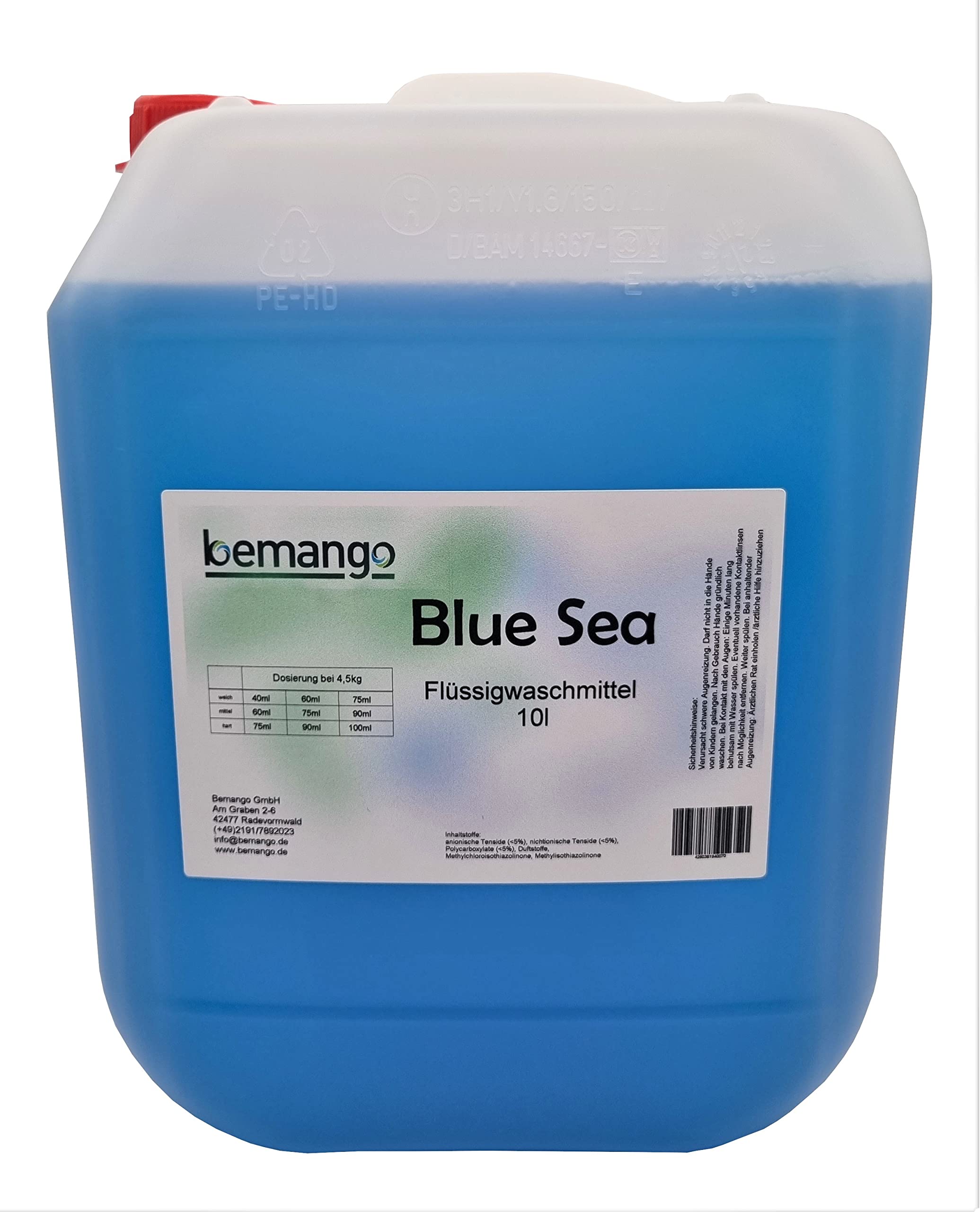 Bemango Flüssigwaschmittel blue sea 10 Liter Kanister