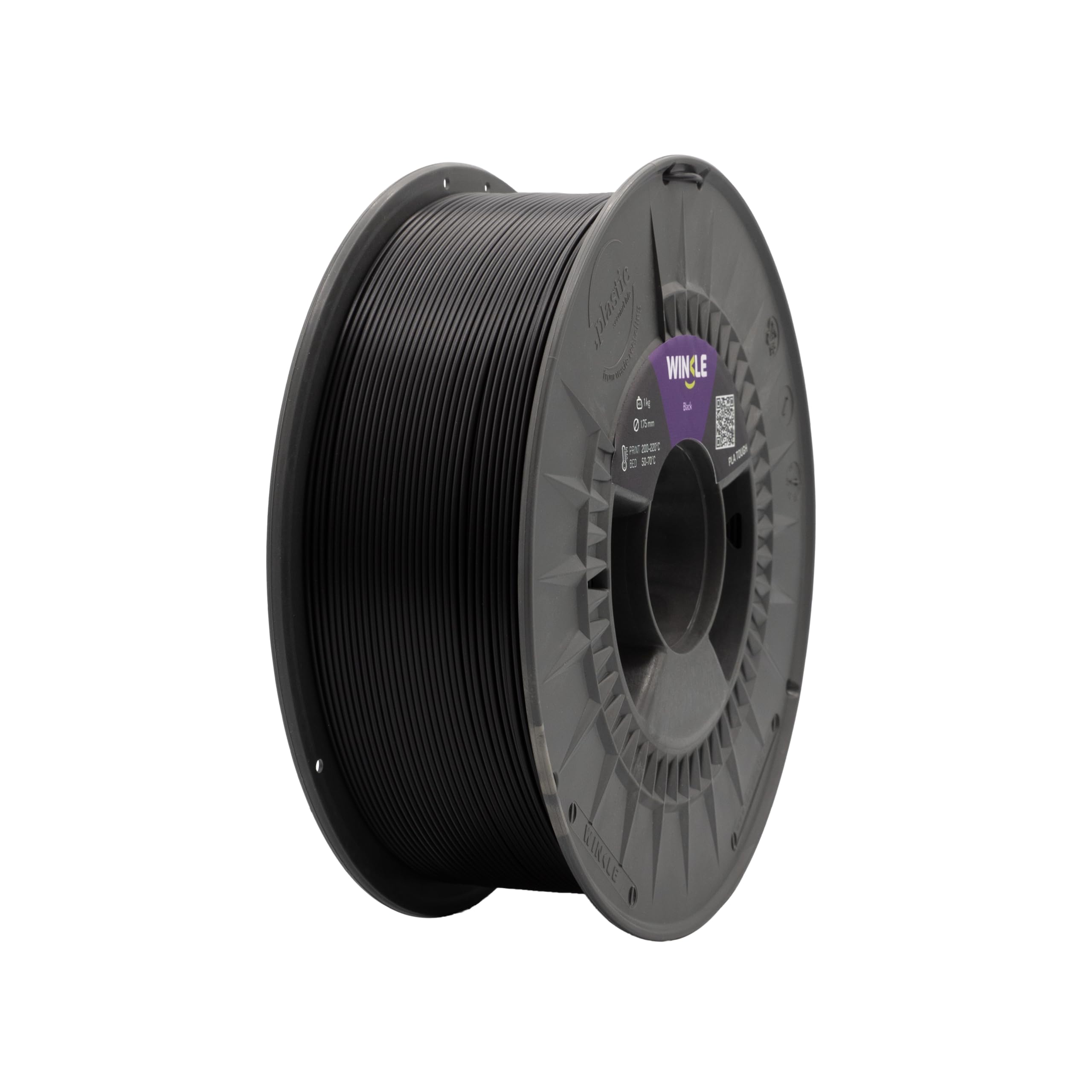 Winkle PLA TOUGH Black Filament | Pla 2,85 mm | Filament Print | 3D-Drucker | 3D-Filament | Farbe Schwarz | Spule 1000 g