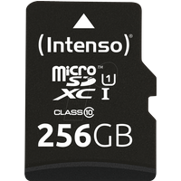 Intenso Premium - Flash-Speicherkarte (microSDXC-an-SD-Adapter inbegriffen) - 256 GB - UHS-I / Class10 - microSDXC UHS-I