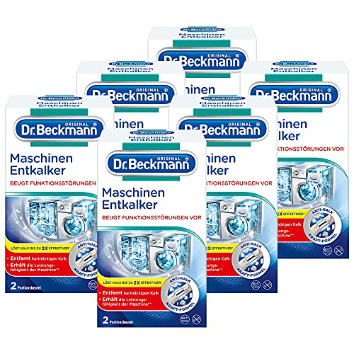 Dr. Beckmann Maschinen-Entkalker | Gegen hartnäckigen Kalk in Wasch- & Spülmaschinen | hilft Funktionsstörungen vorzubeugen | 12x 50 g